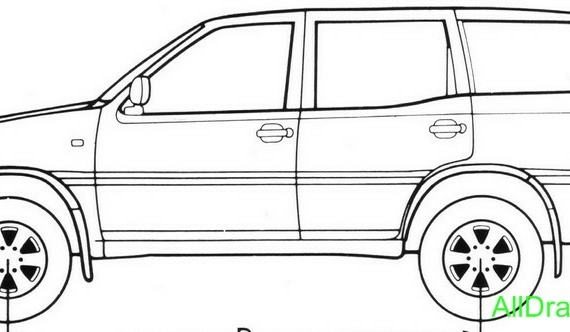 Ford Maverick 5door (1993) (Ford Maverick 5 door (1993)) - drawings (drawings) of the car